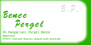 bence pergel business card